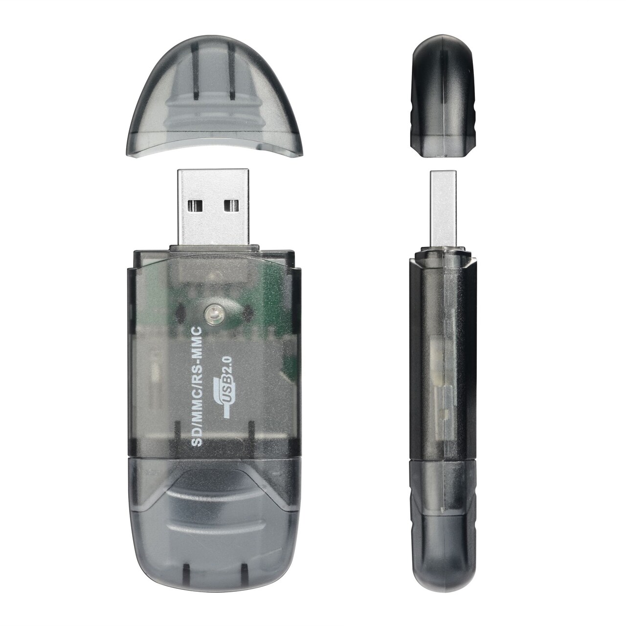 Insten SDHC / SD / MMC Memory Card Reader to USB 2.0 Adapter, Smoke